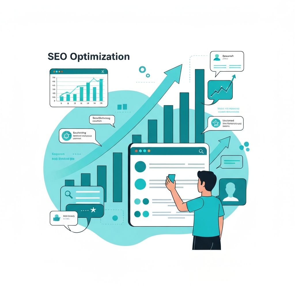 Иллюстрация SEO-продвижения сайтов